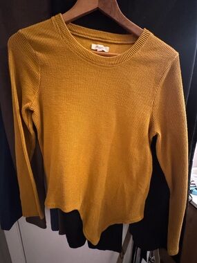 Madewell Yellow Mustard Ribbed Long Sleeve shirt